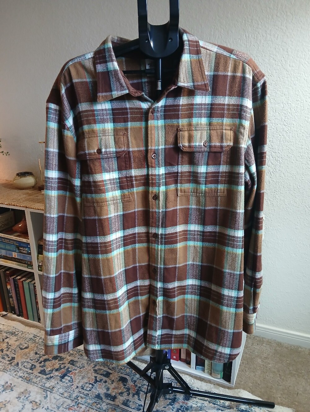 The North Face Brown Plaid Button-Up Shirt - Men SZ XXL